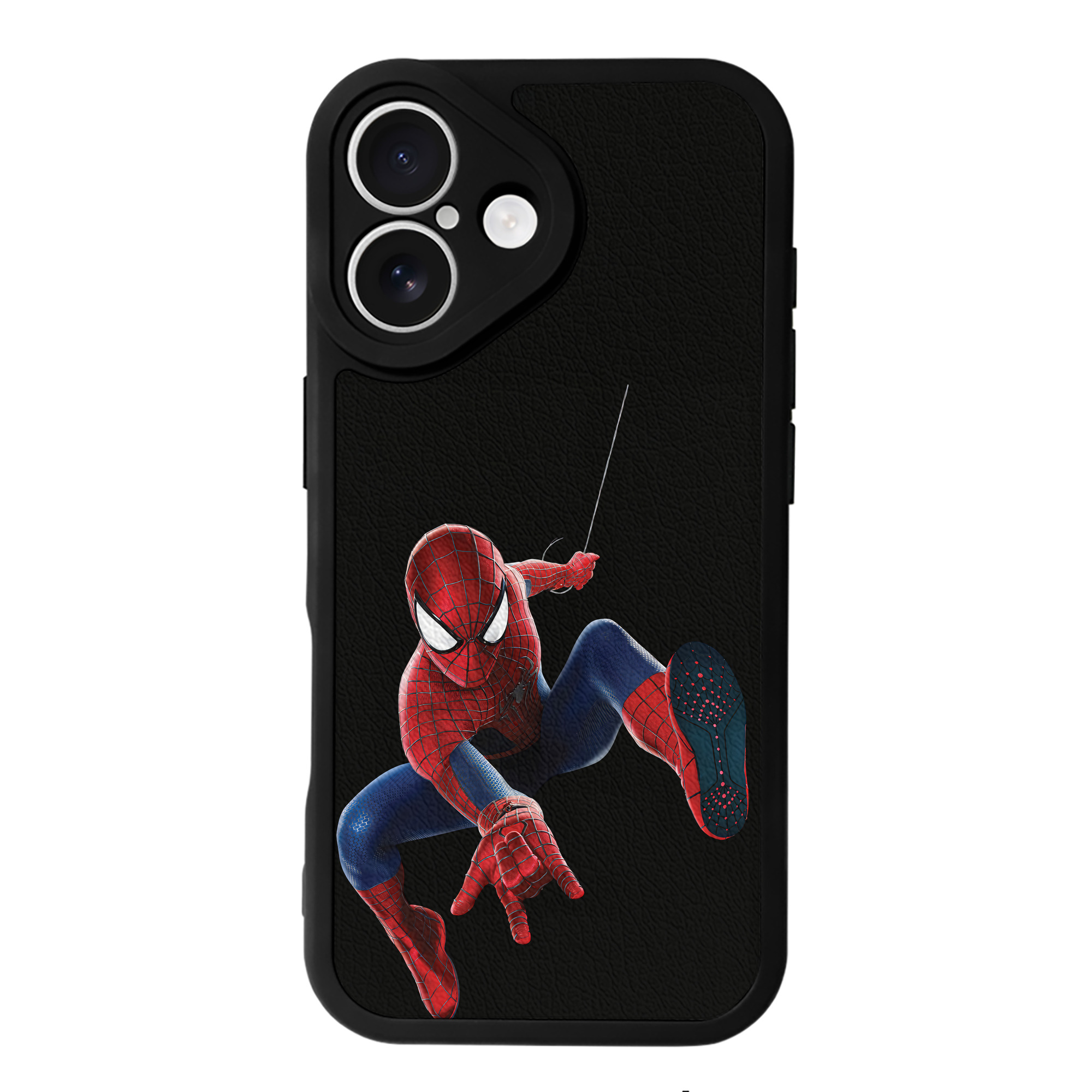 Spider Man スパイダーマン 【iPhone 16シリーズ対応】シリコンスマホケース（レザー調） 材質：シリコン